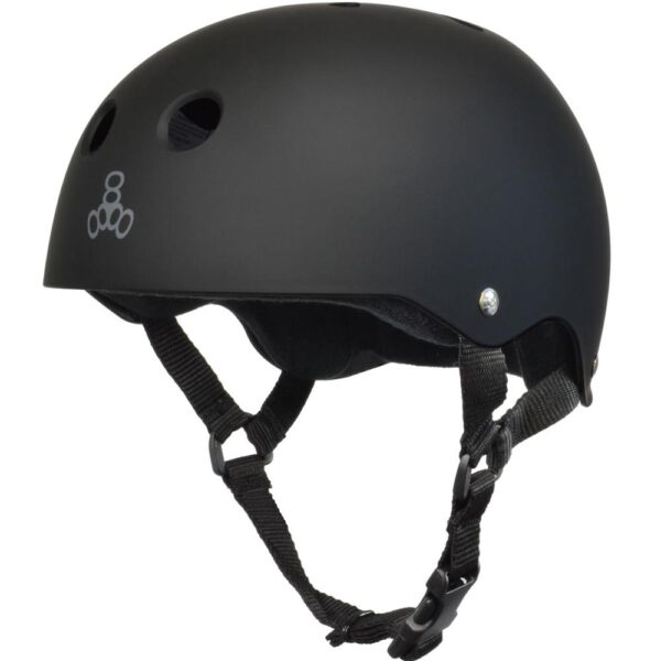Triple 8 Black Rubber Skate Helmet
