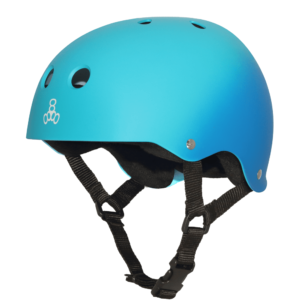 Triple 8 Blue Fade Rubber Skate Helmet