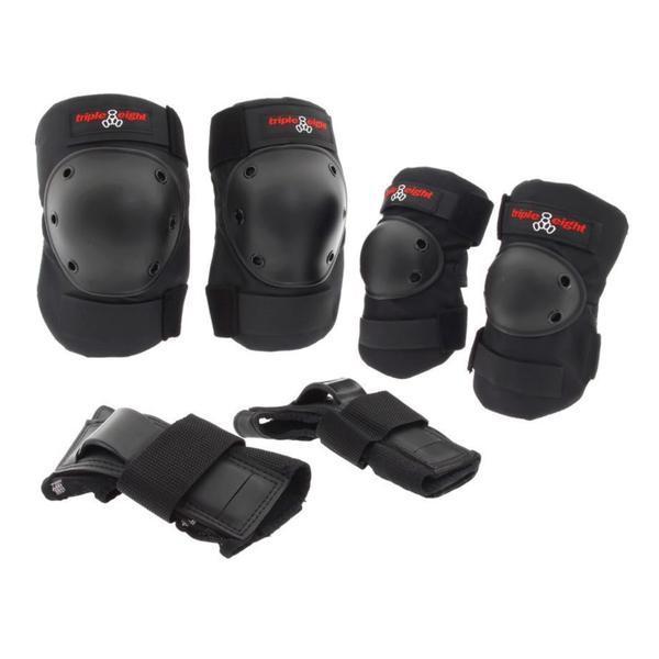 The TRIPLE 8 Saver Series 3-Pack including wrist guards, knee pads, and elbow pads