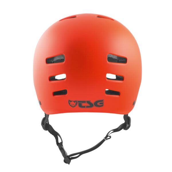TSG Evolution Youth Satin Orange Helmet Rear View
