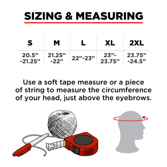 187 Helmet size guide and measuring instructions