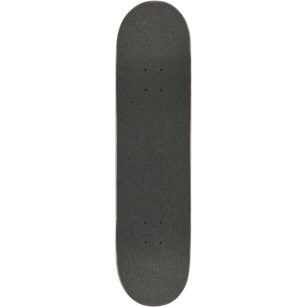 Top view of Globe Goodstock orange complete skateboard with black grip tape.